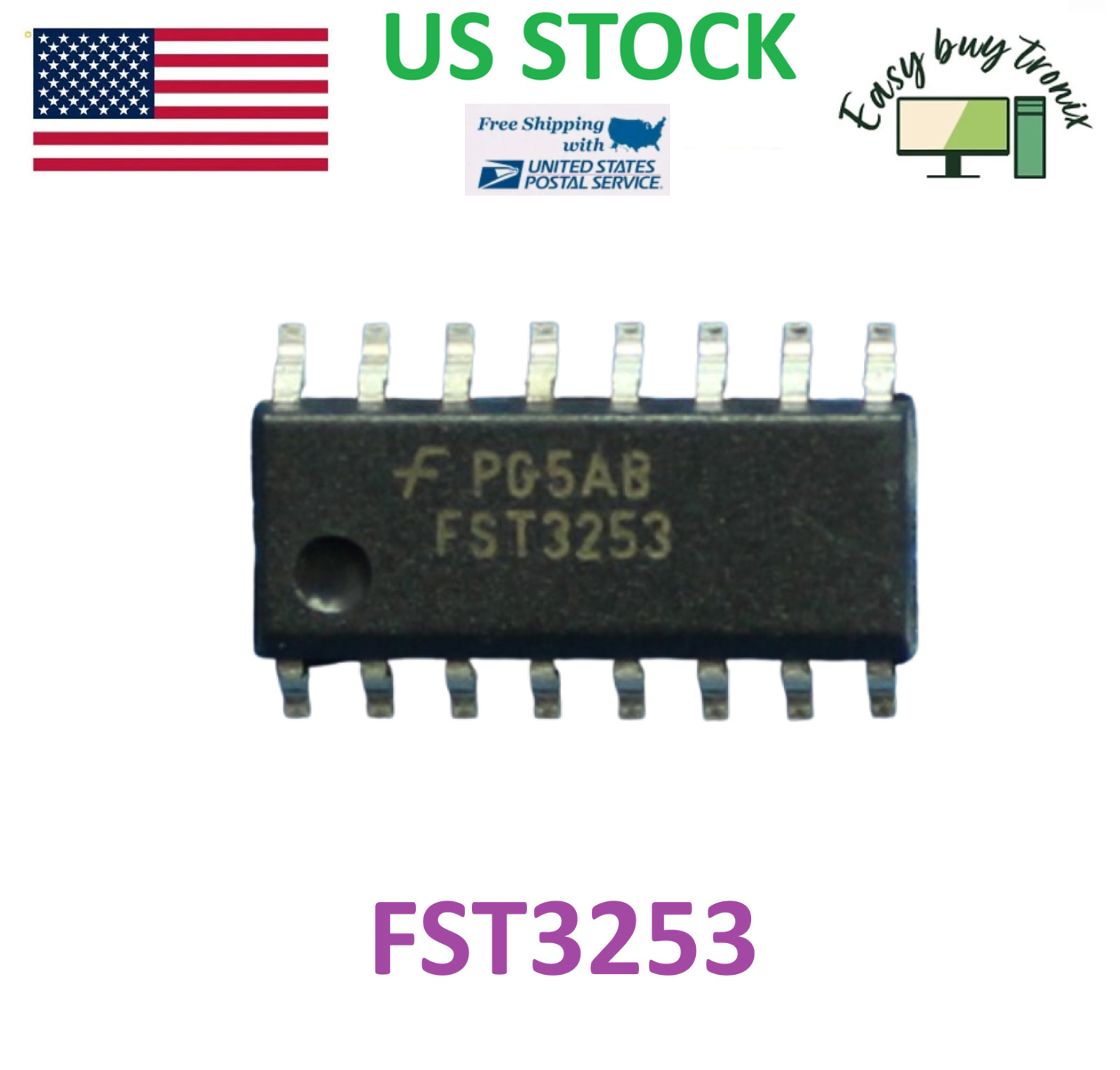 2Pcs FST3253 SOP-16 FST3253MX Chip Free Shipping