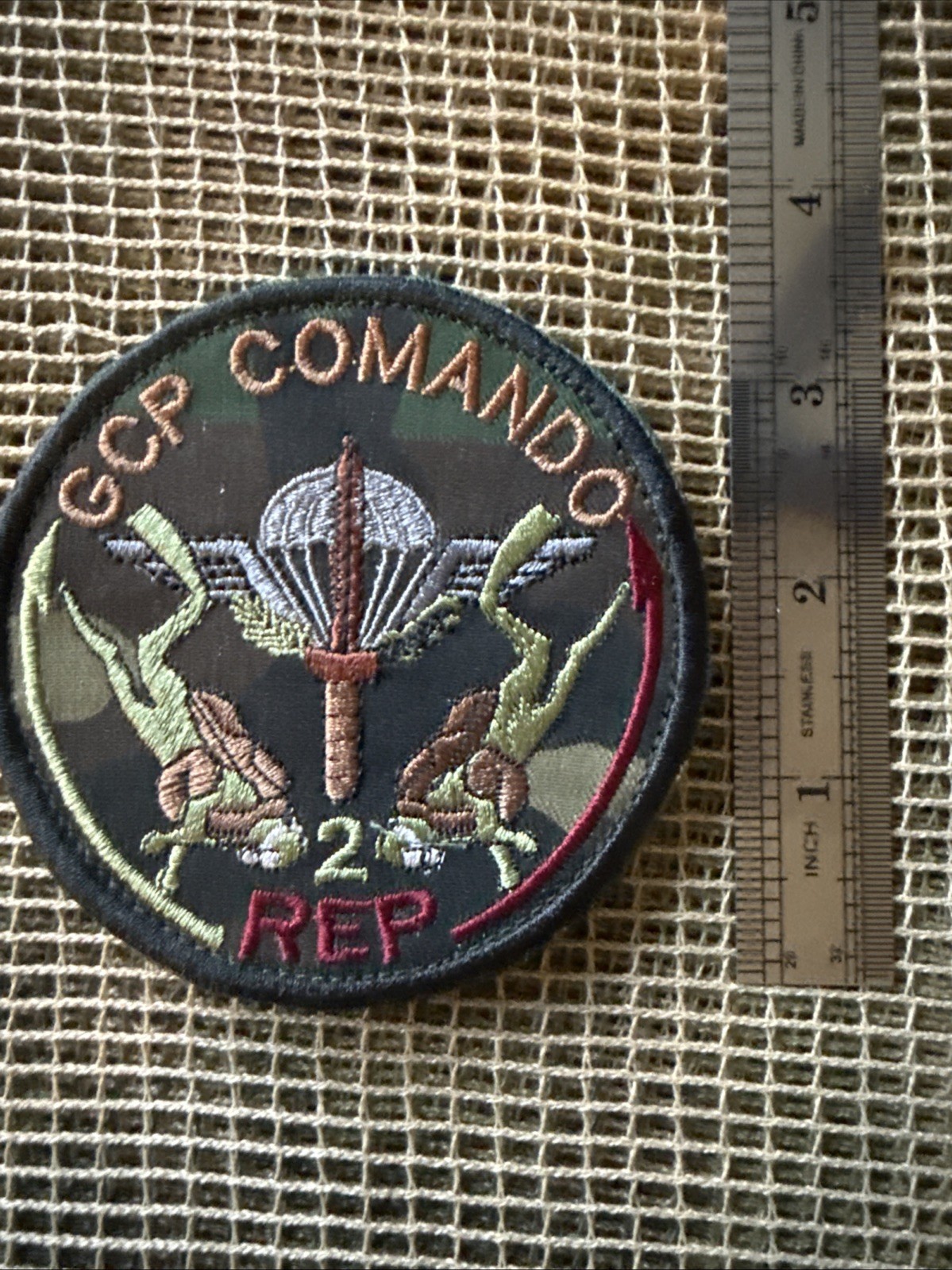 French Military/ Joint AFGAN Operations GCP COMMANDO 2 REP Camo Patch -Rare