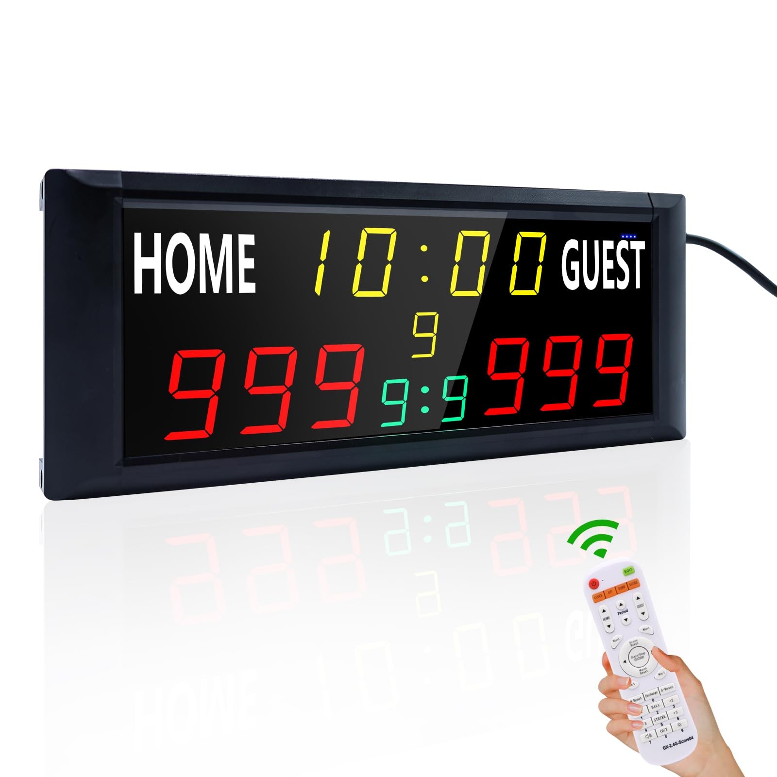 YZ 16” Large Electronic Scoreboard with Remote, Bright LED Scoreboard for Out...