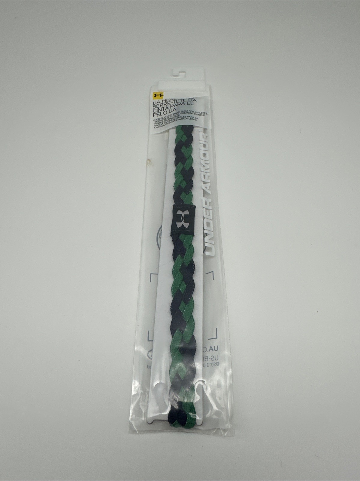 NEW Under Armour Green/Navy Braided Headband
