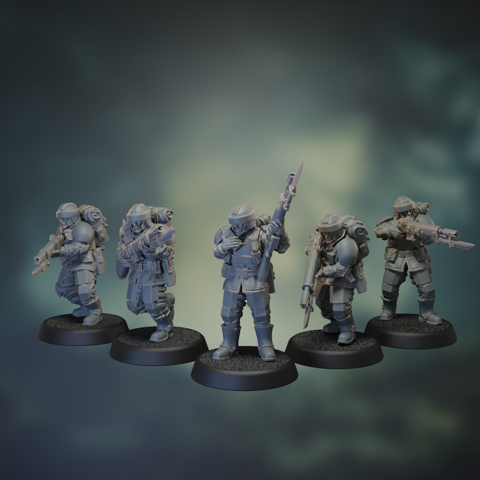 Trench Guard - Imperial Conscripts - 28mm 32mm - Grimdark - Sci-fi