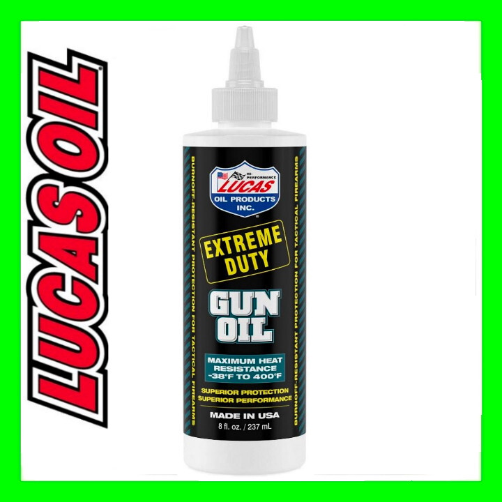 LUCAS Extreme Duty Gun Oil 8oz Lubes,Protects against Rust & Corrosion all metal