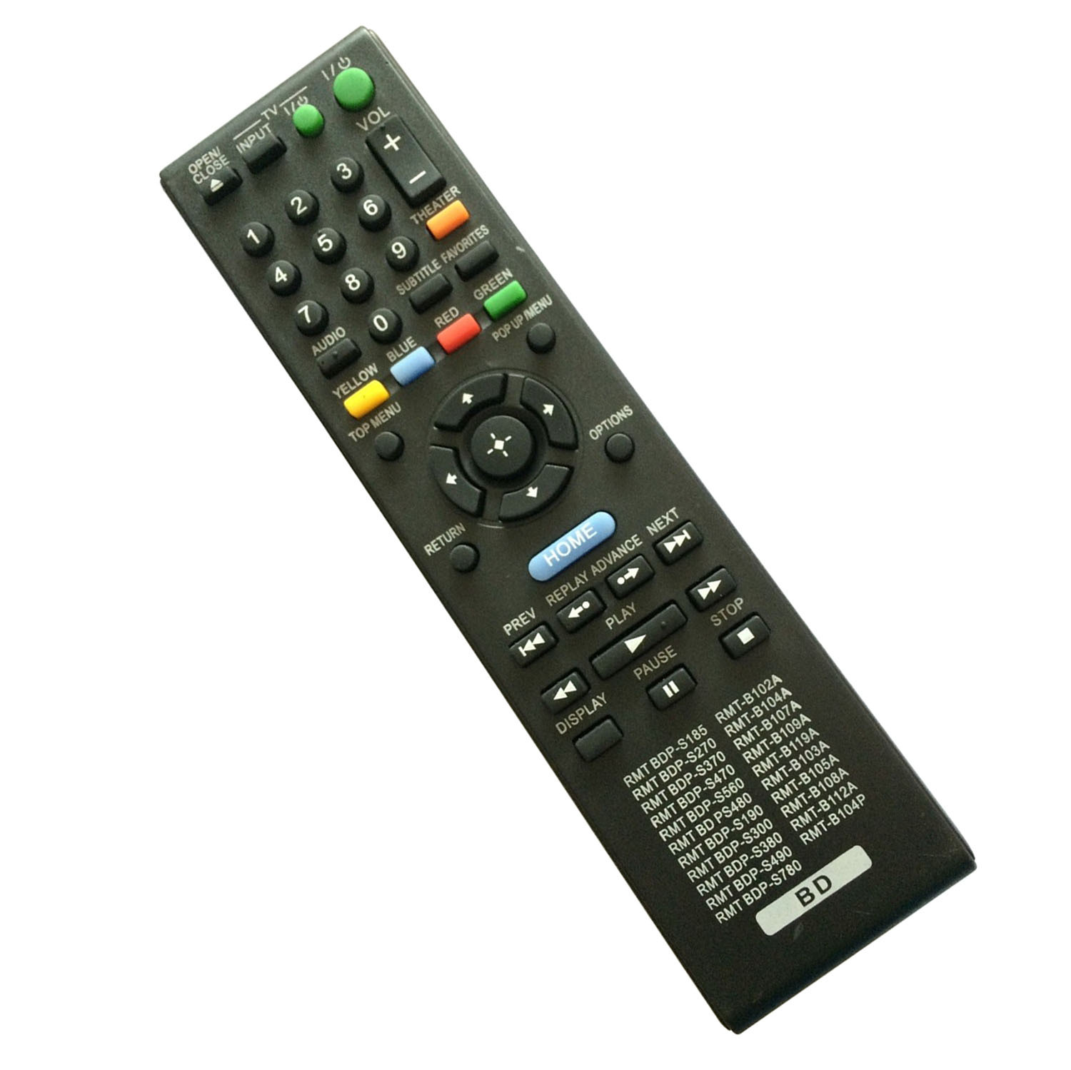 New RMT-B107A Remote f sony BDP-S370 BDP-S470 BDP-S570 BDP-BX37 BDPBX57 BDP-S270