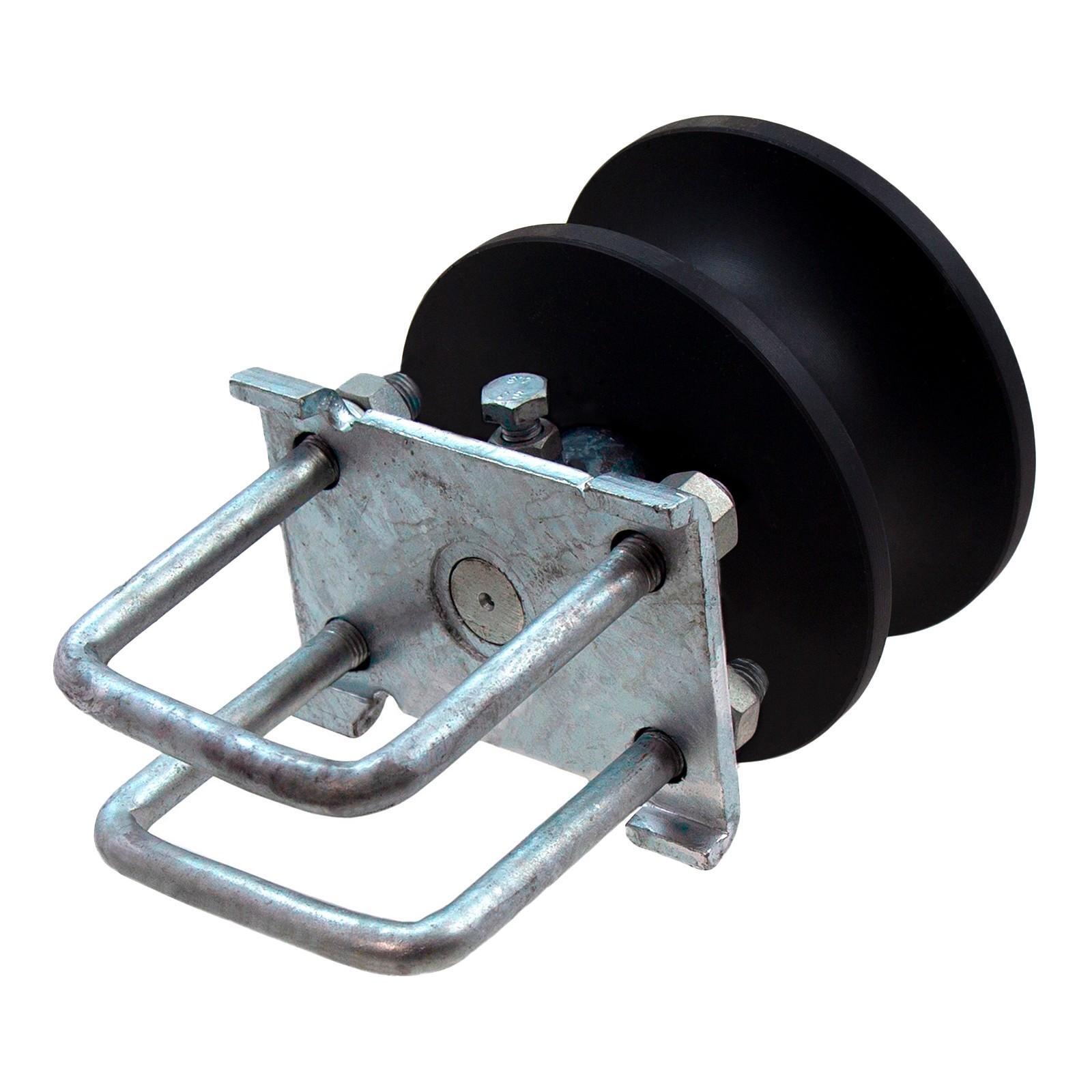 (4-Pack) 4" Square Post x 2 1/2" Round Gate Frame Nylon Cantilever Gate Roller