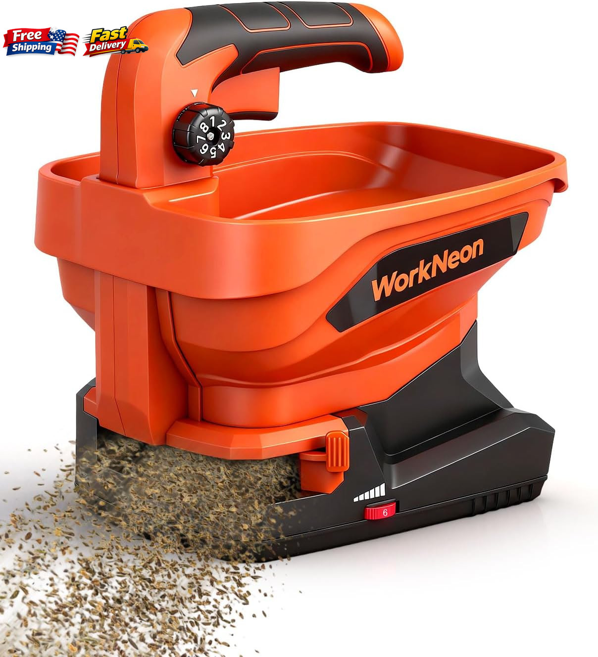 7.2V Battery Powered Lawn Spreader - 3L Capacity for 6400 Sq.Ft Opens in a new w
