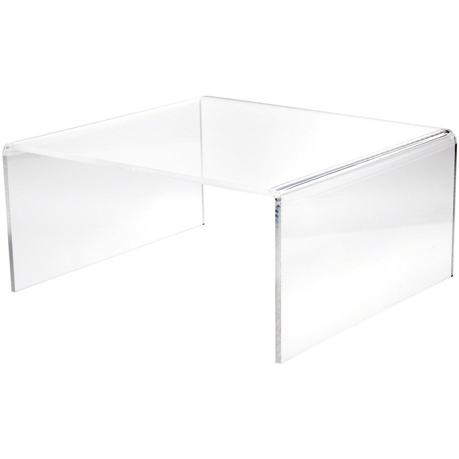 Plymor Clear Acrylic Short Square Riser, 9" H x 18" W x 18" D (3/8" thick)