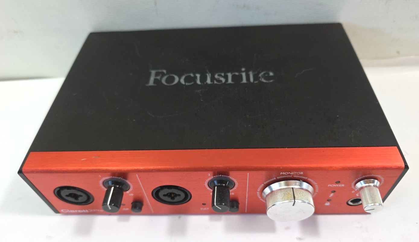 Focusrite Clarett 2Pre Thunderbolt Audio Interface w/Power Adapter Tested