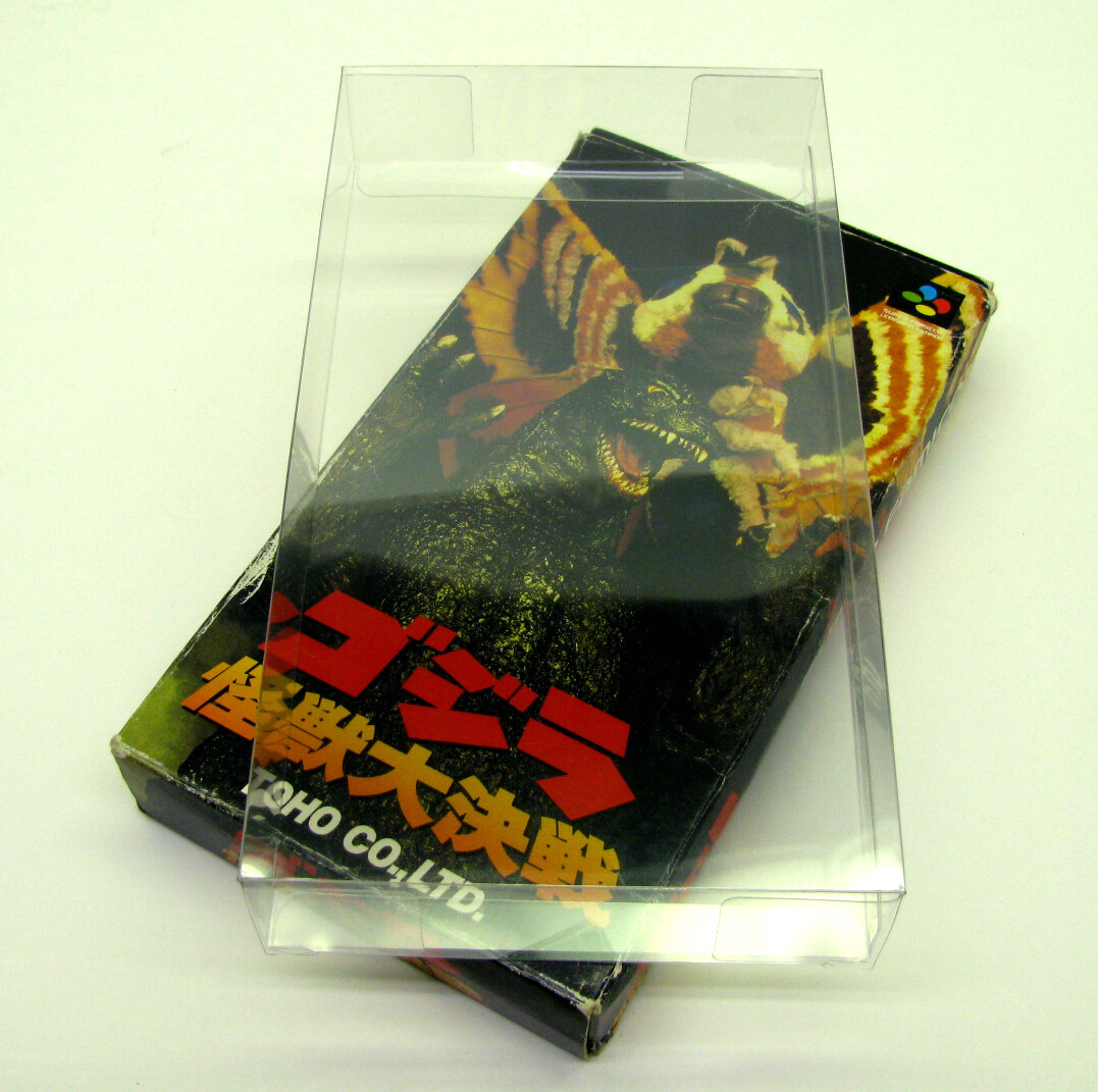 50X NINTENDO SUPER FAMICOM CIB GAME - CLEAR PLASTIC PROTECTIVE BOX PROTECTORS