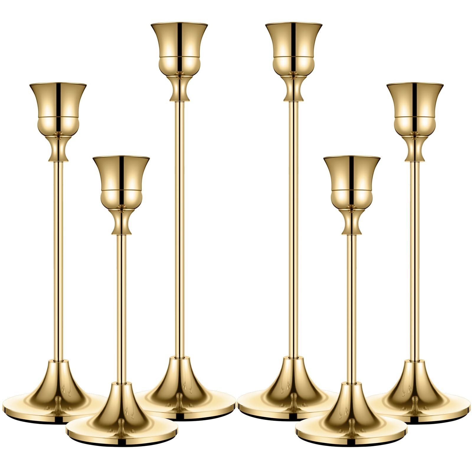 Candle Holder Gold Candlestick Holder Metal Taper Candle Holder Brass Gold Vi...