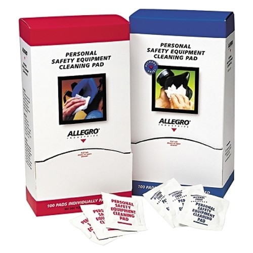 ALLEGRO 1001-05 RESPIRATOR CLEANING PADS 8" X 11" 70% ISOPROPANOL 50 WIPES