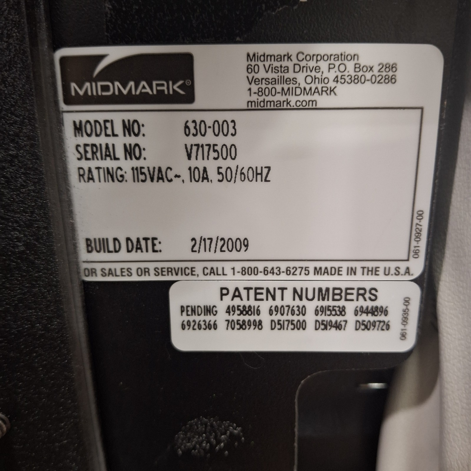 Midmark 630 Procedure Chair