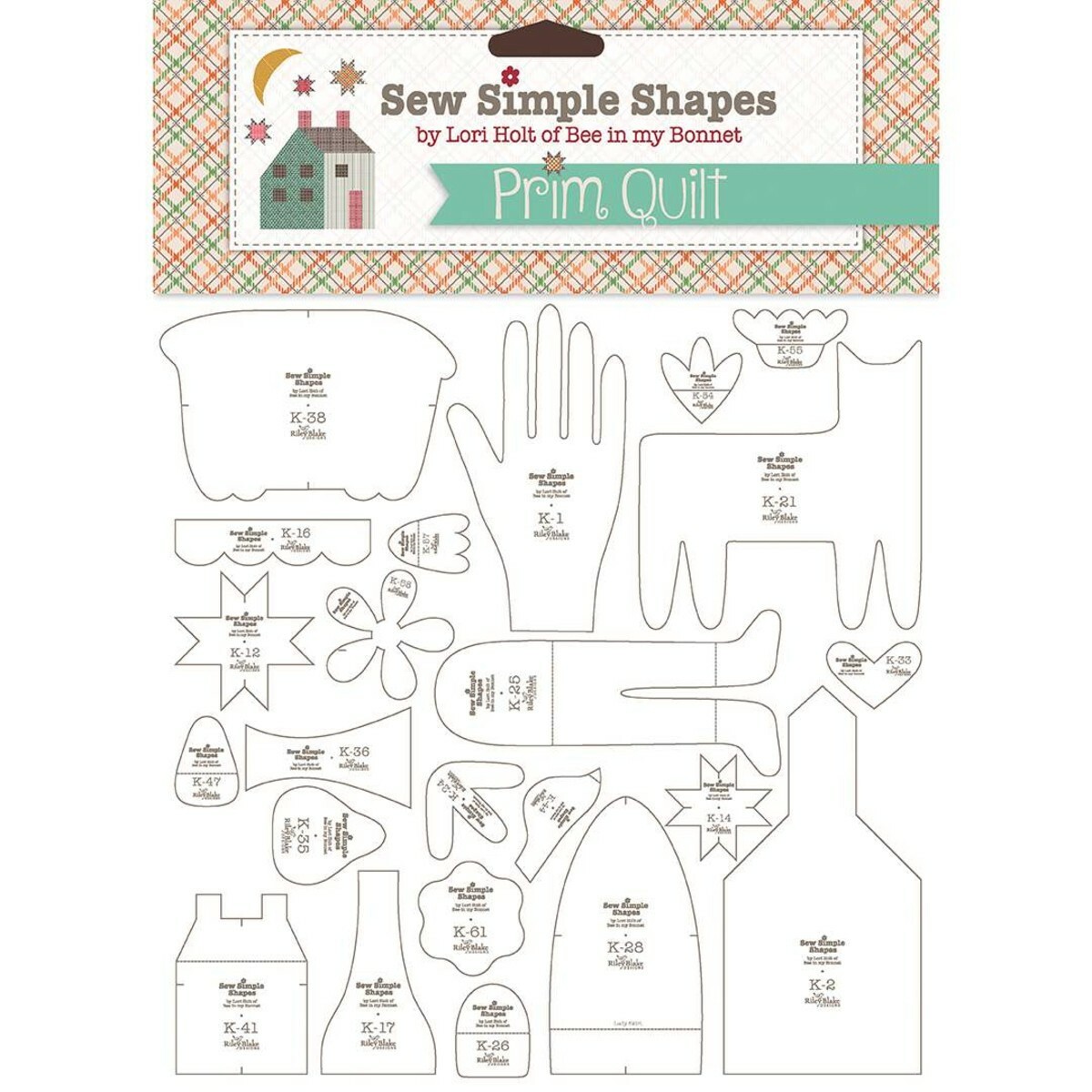 "Prim Quilt" Sew Simple Shapes by Lori Holt for Riley Blake 62 Templates