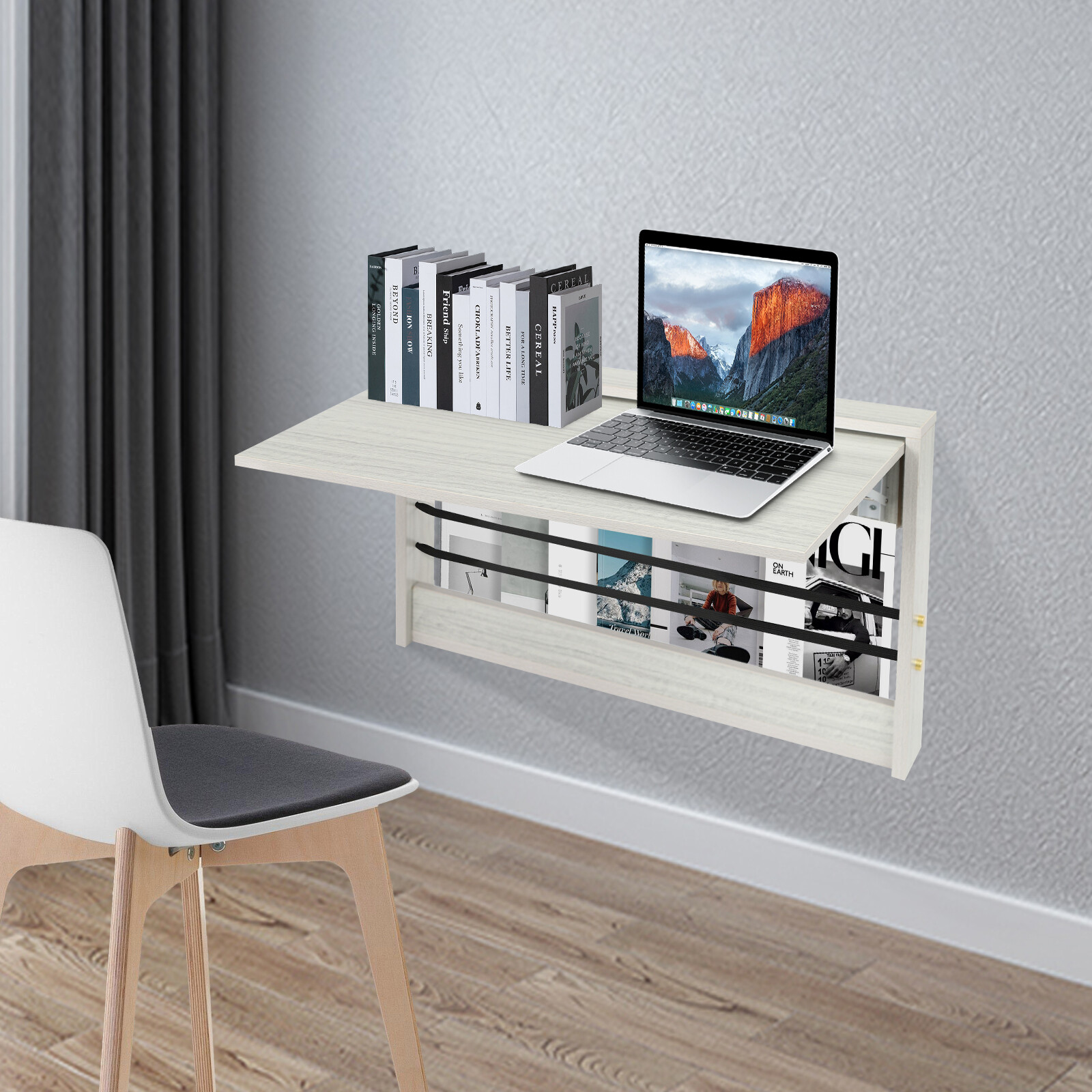 Folding Table Wall Mounted Folding Table Study Table Space Saving 23.6*13 in