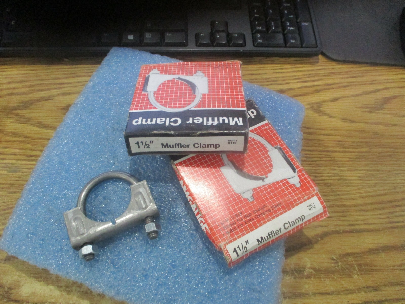 Lot of Amgauge 1½" Muffler Clamps. Qty. 2. New Old Stock