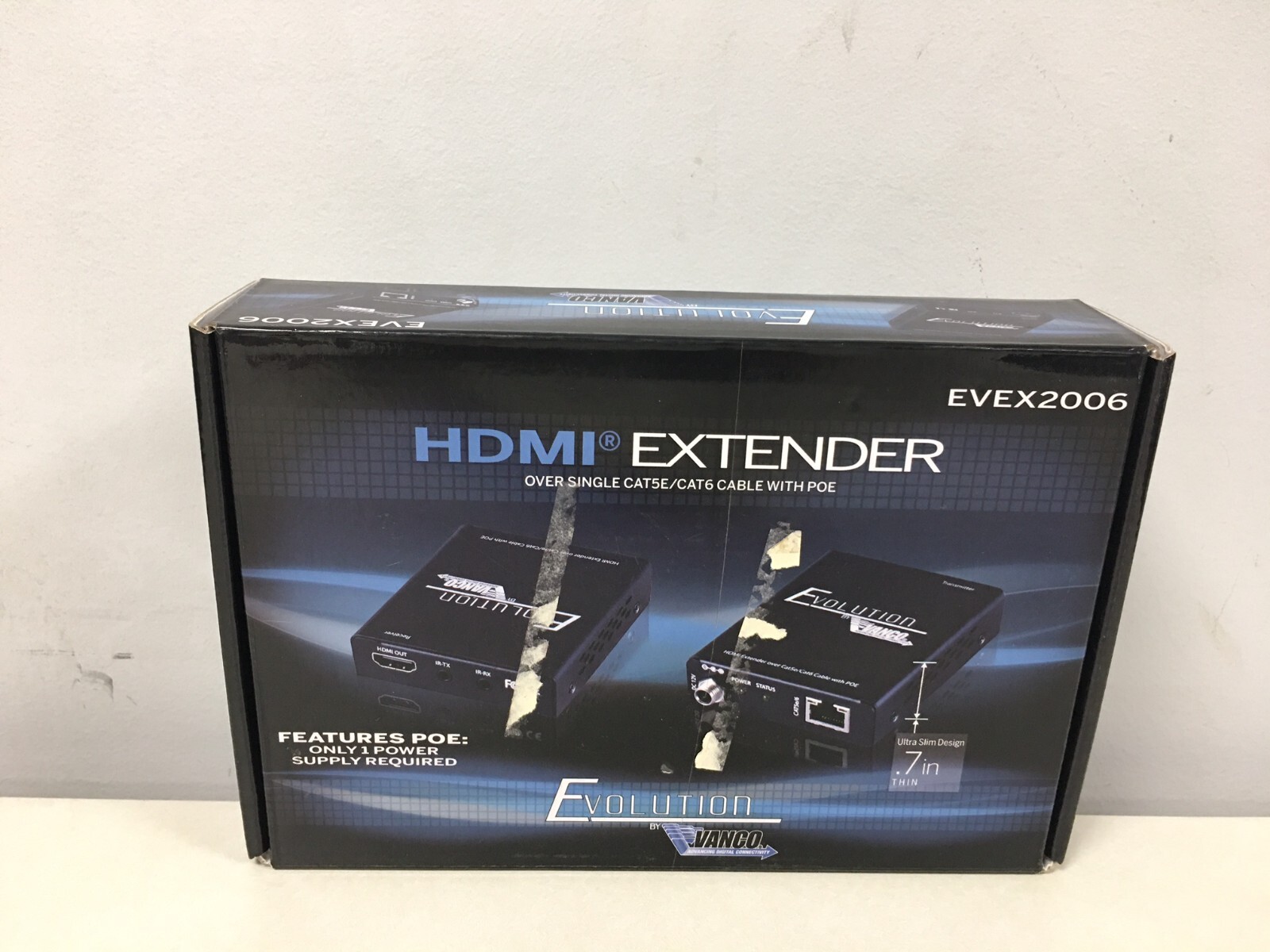 Vanco Evolution EVEX2006 Ultra Slim HDMI Single Cat5e/6 Extender W/PoE
