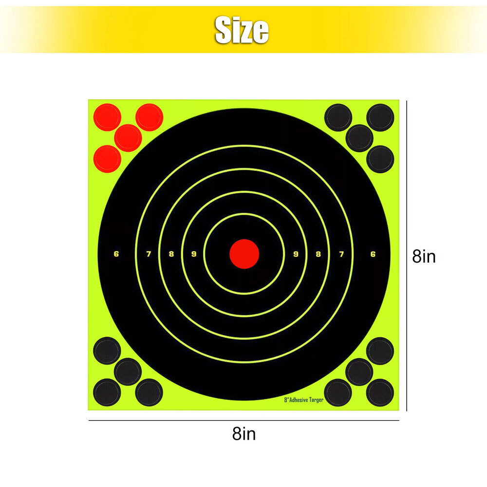 60Pack 8" Shooting Targets Splatter Gun Rifle Paper Target Practice Exercise US