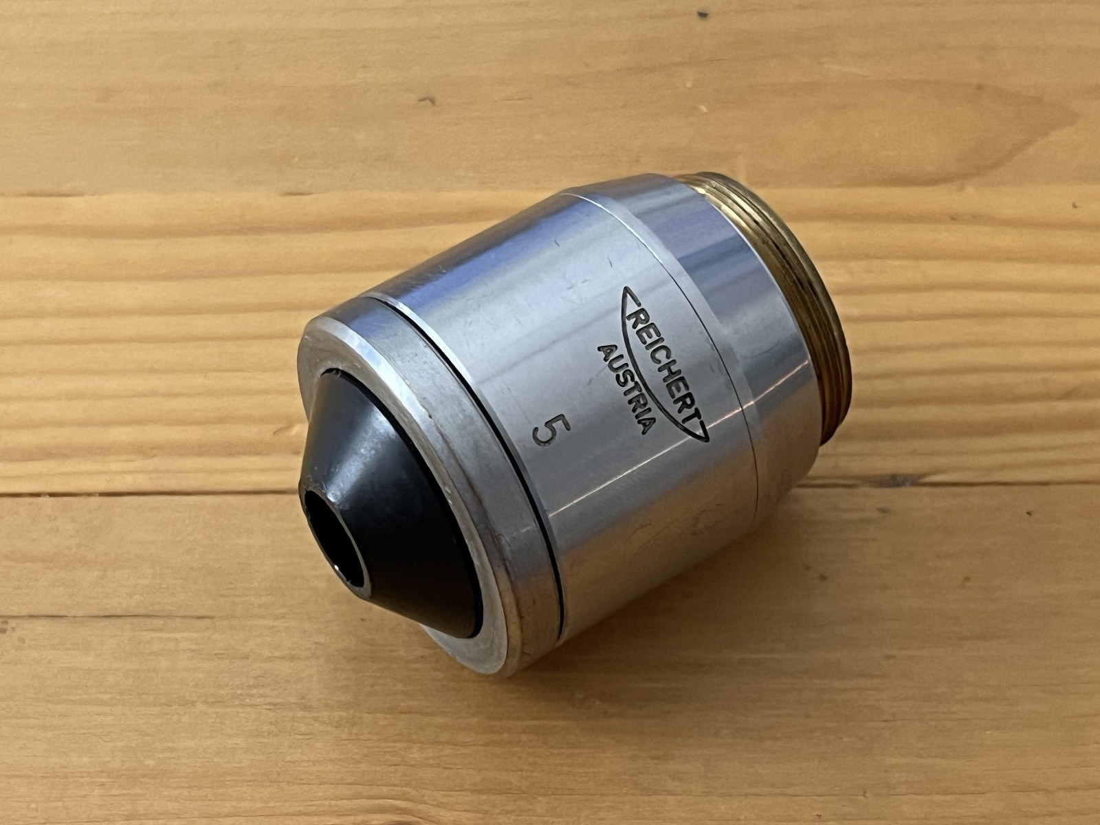 Reichert Austria 5 Plan 5x / 0.10 Epi Microscope Objective Lens