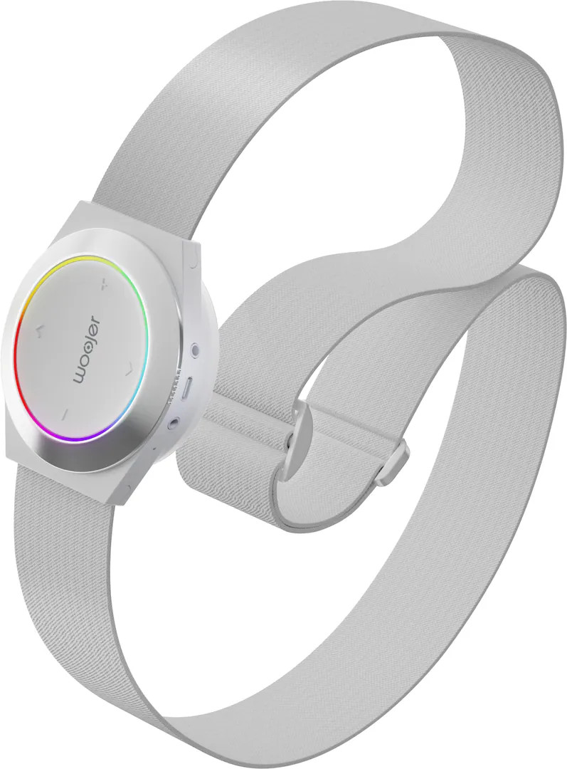 WHITE - WOOJER HAPTIC STRAP 3 FOR GAMES, MUSIC, MOVIES, VR AND WELLNESS