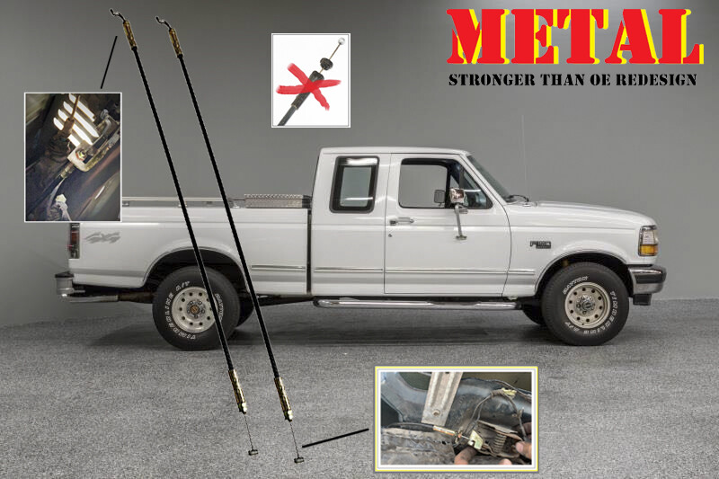 For Ford Bronco F150 F250 Pair Set UPGRADED Inner Inside Door Handle Latch Cable