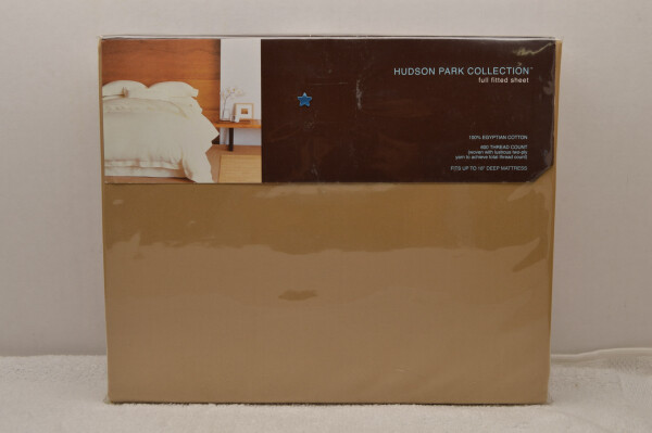 HUDSON PARK COLLECTION FULL FITTED SHEET COLOR BRONZE NIP