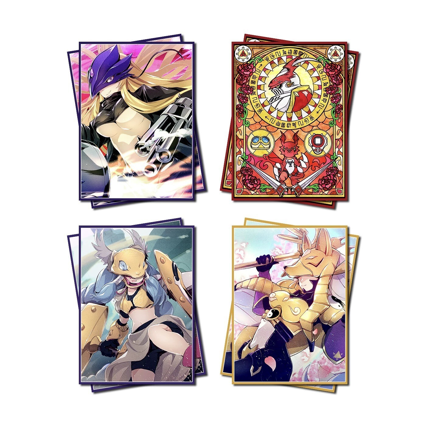 60pcs Trading Card Digimon CCG Trading Minervamon Card Sleeves 67X92mm Standard