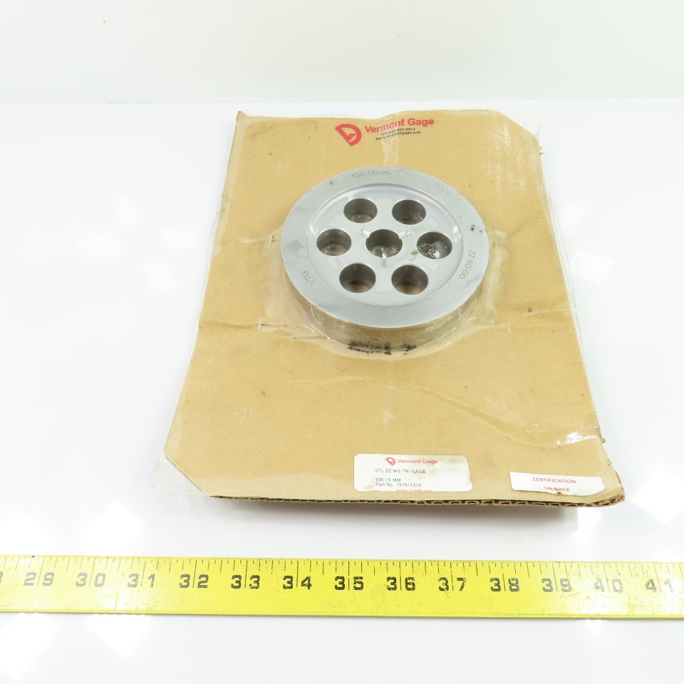 Vermont Gage 191511210 STL ZZ NG TRI GAGE 130.15mm ZZ No-Go Plug Gage NEW