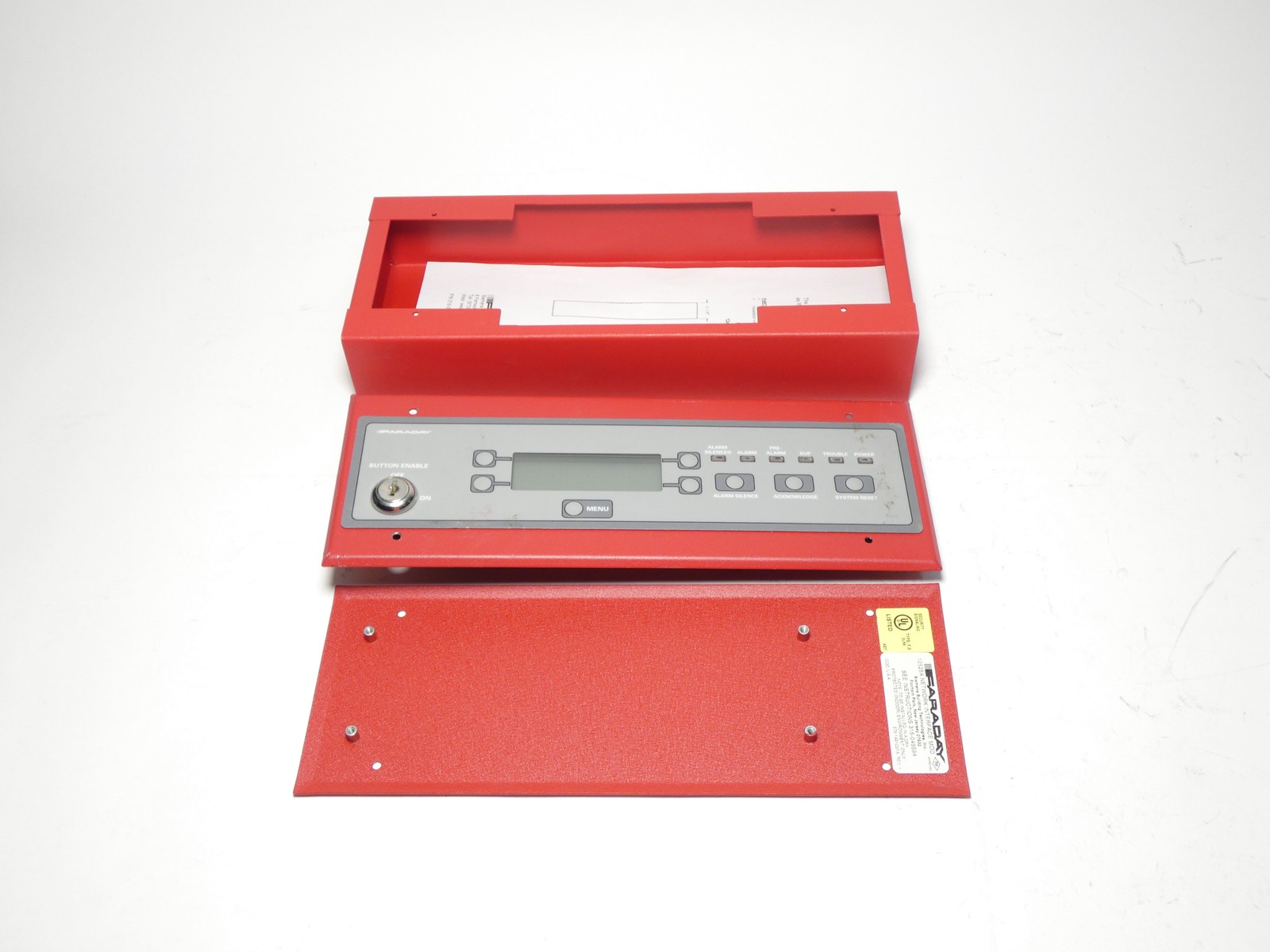 Siemens 580-148980-3 Faraday 12411 Remote LCD Fire Alarm Annunciator 12526A S...