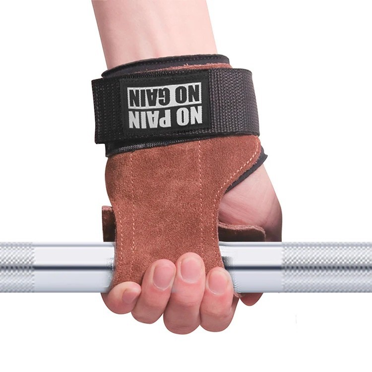 Cowhide Gym Gloves - Anti-Skid Weight Lifting Gloves for Crossfit & Deadlift