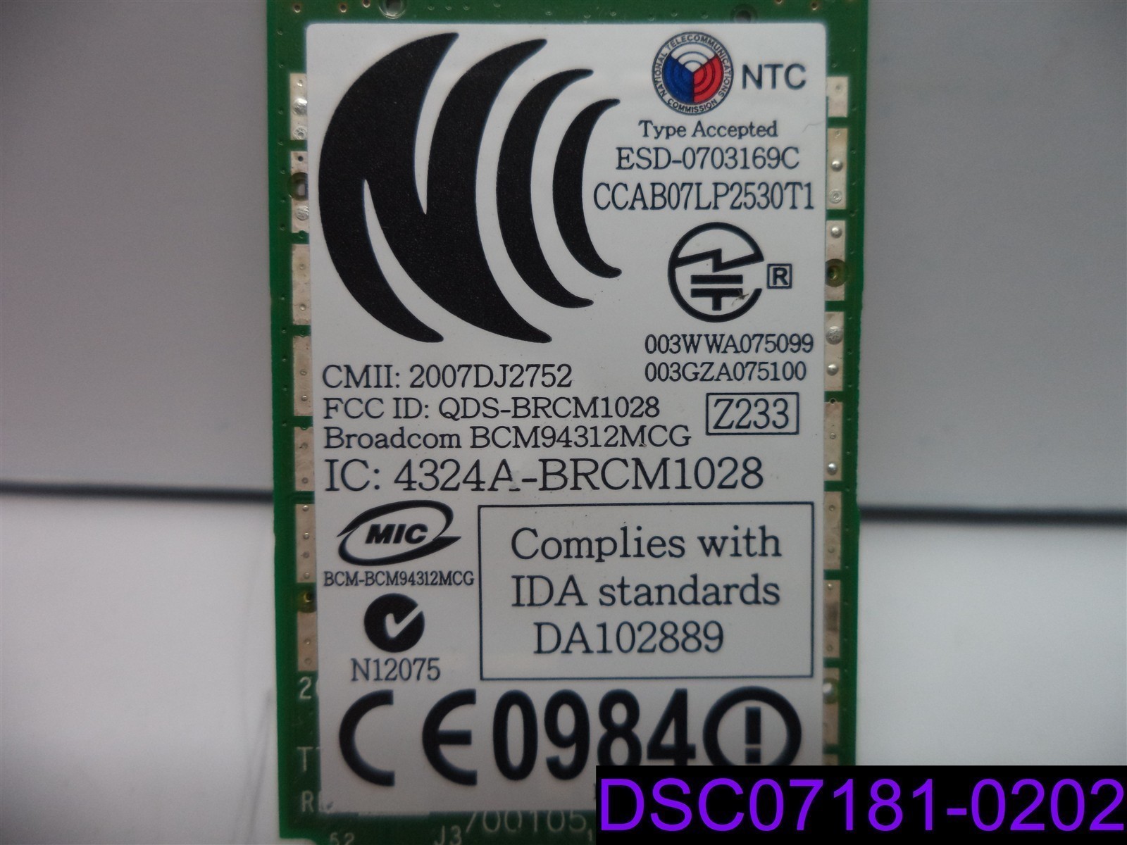 Used Wireless Card Adapter BCM94312MCG