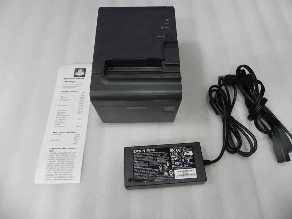 Epson TM-L90 (M165B Model 025) USB POS Label/Receipt Printer w/PS *No Peeler*