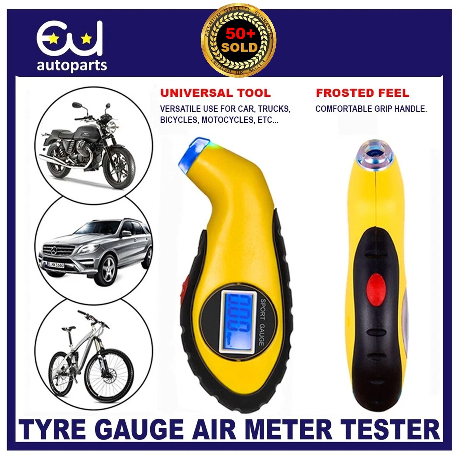 TYRE GAUGE TIRE AIR PRESSURE GAUGE LCD DIGITAL METER TESTER FOR CAR MOTORCYCL