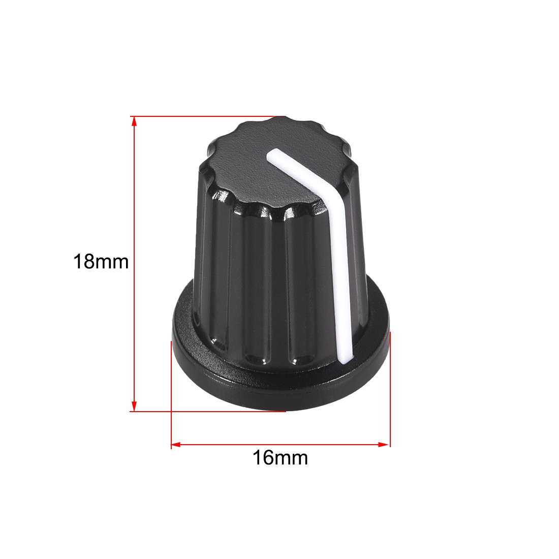 10pcs, 6mm Potentiometer Control Knobs For Guitar Volume Tone Knobs Black White