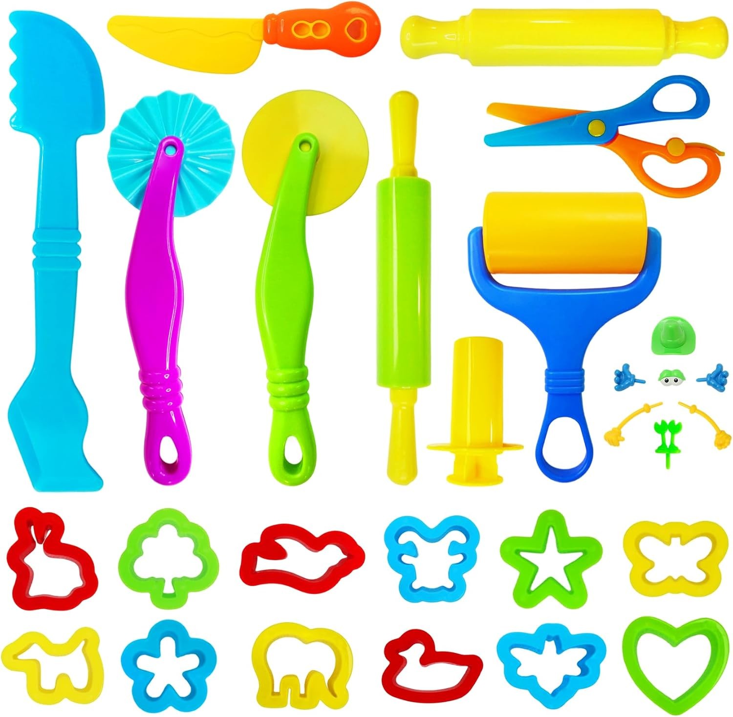 28Pcs Dough and Clay Play Tools Kit for Kids, Modeling Clay Accessories