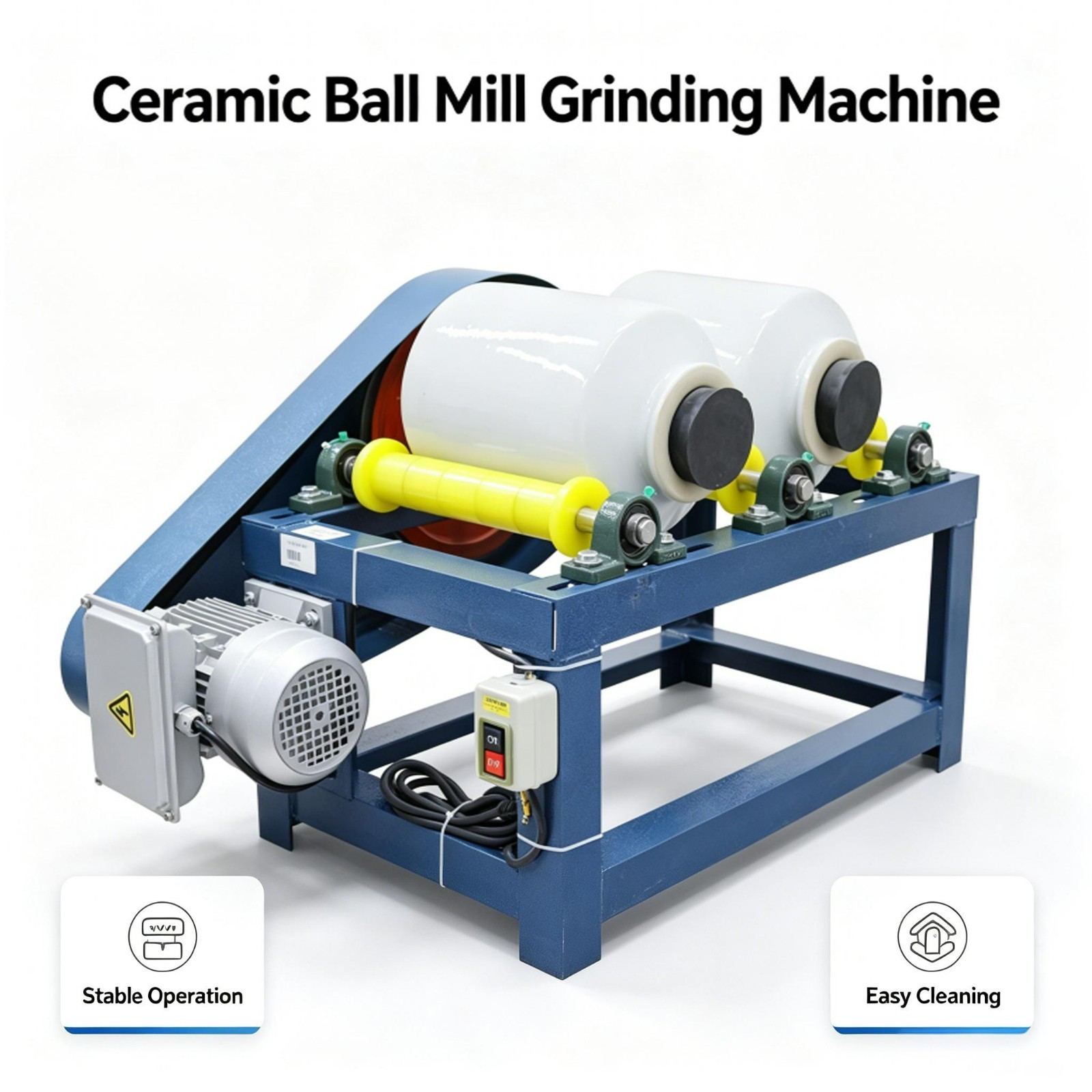Ceramic ball mill grinding machine for ink glazes lab mineral ceramics 220V  5L