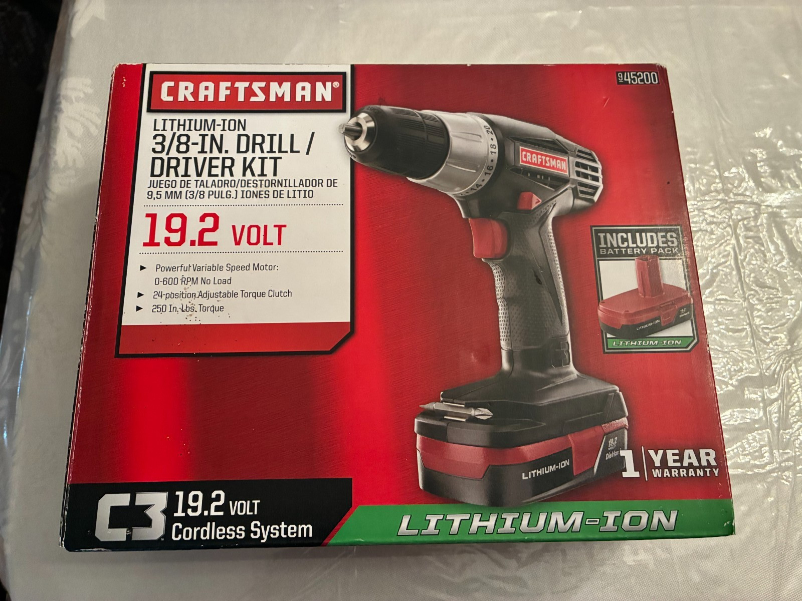 Craftsman Lithium-Ion 3/8-In. Drill/Driver Kit New In Factory Sealed Box