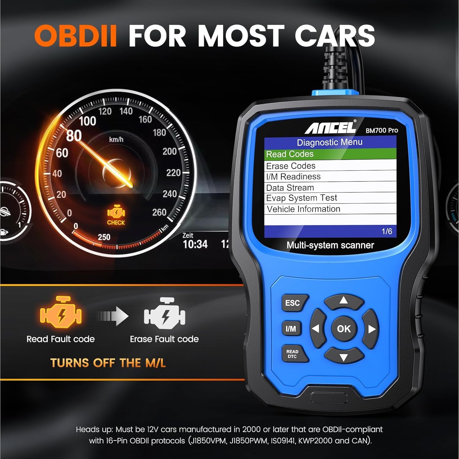 ANCEL BM700 PRO For BMW OBD2 Scanner Code Reader All System Diagnostic Tool DPF