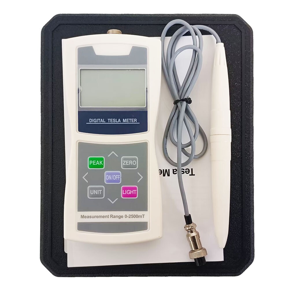 Tesla Meter Teslameter Gauss Meter Digital Magnetic Field Tester Flux Meter