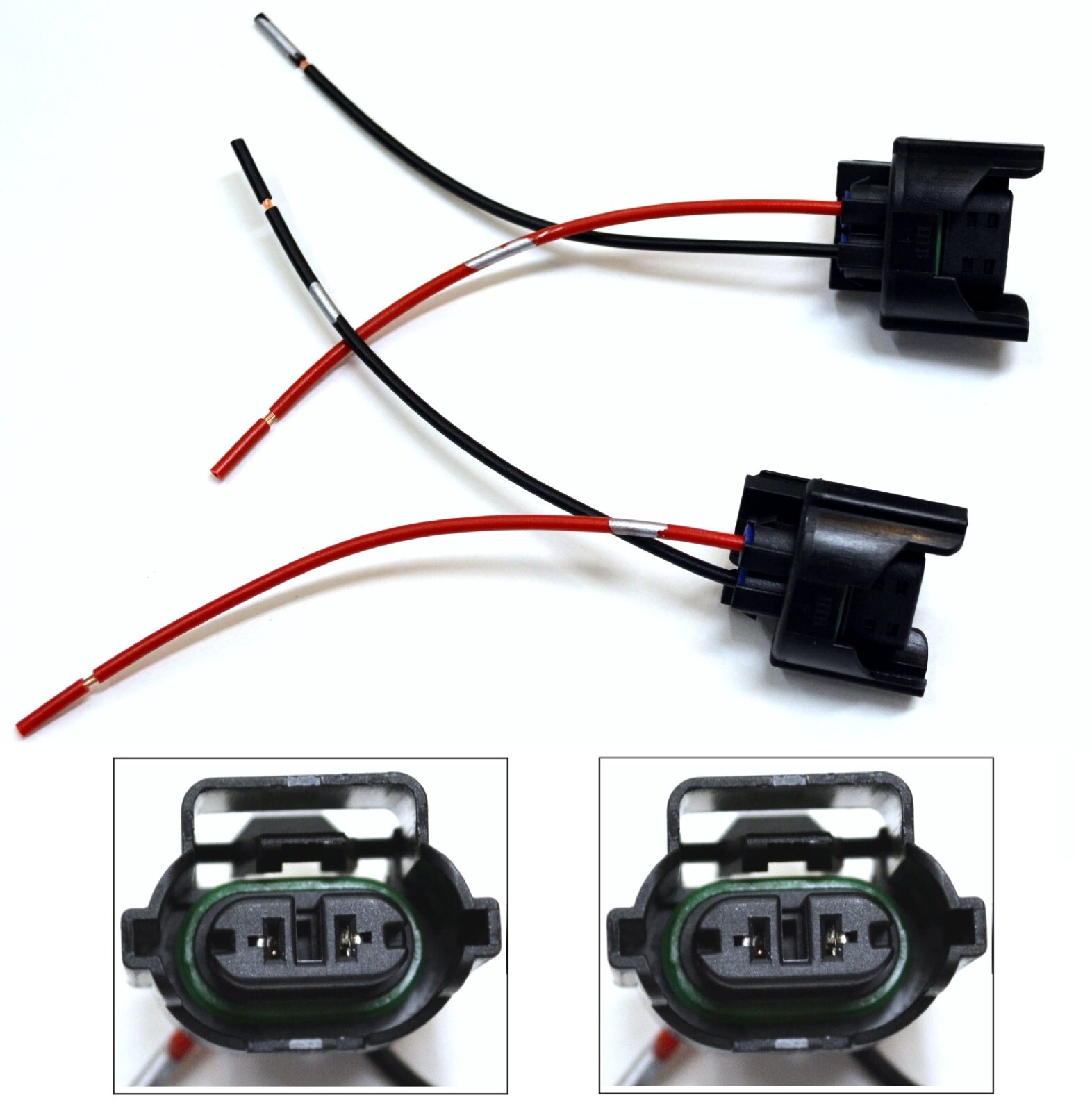 Wire Pigtail Female W H16 64219 Fog Light Two Harness Bulb Socket Plug Connector