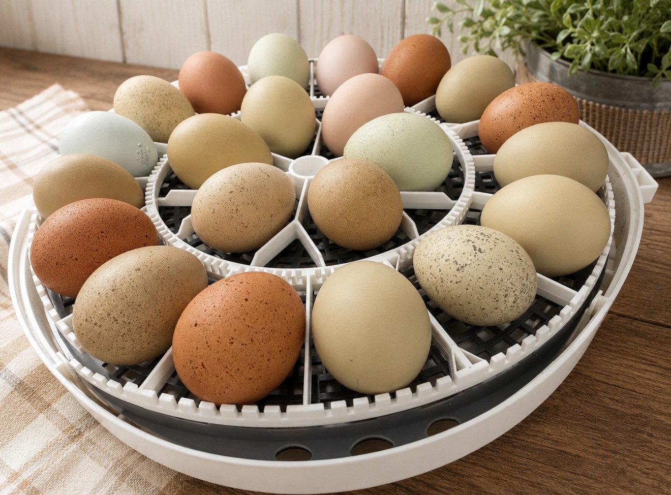 12 (+2 Extra) Easter - Olive Egger RAINBOW Chicken Hatching Eggs Mix Speckled