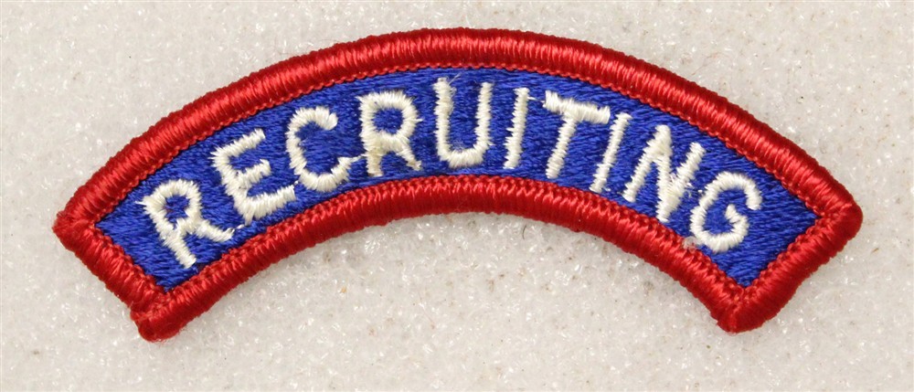 Army patch 5035: "RECRUITING" tab - Army Recruiting Command