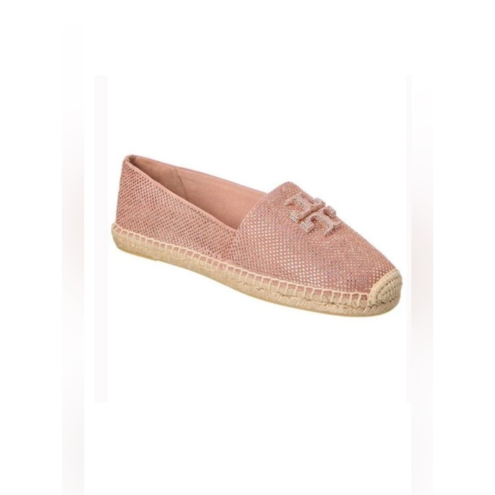 Tory Burch Sparkle Blush Pink Espadrille Size 7.5