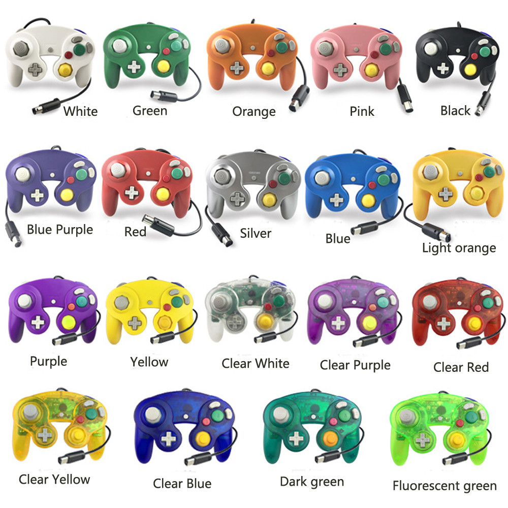 Fluorescent Green Wired Gamecube Controller for Nintendo NGC Video Game Console