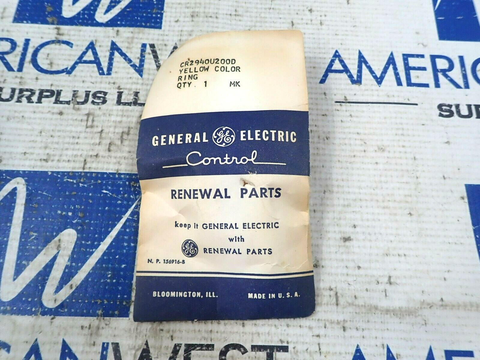 General Electric CR2940U200D Yellow Ring LOT of 3