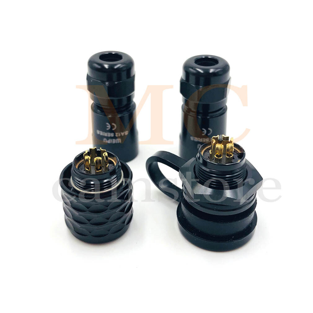 WEIPU SA12 6pin bulkhead aviation plug socket circular connector waterproof IP67