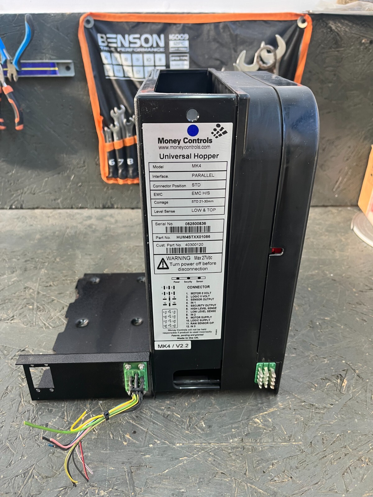 Money Controls Universal Hopper MK4 VERSION / CCTALK PROTOCOL