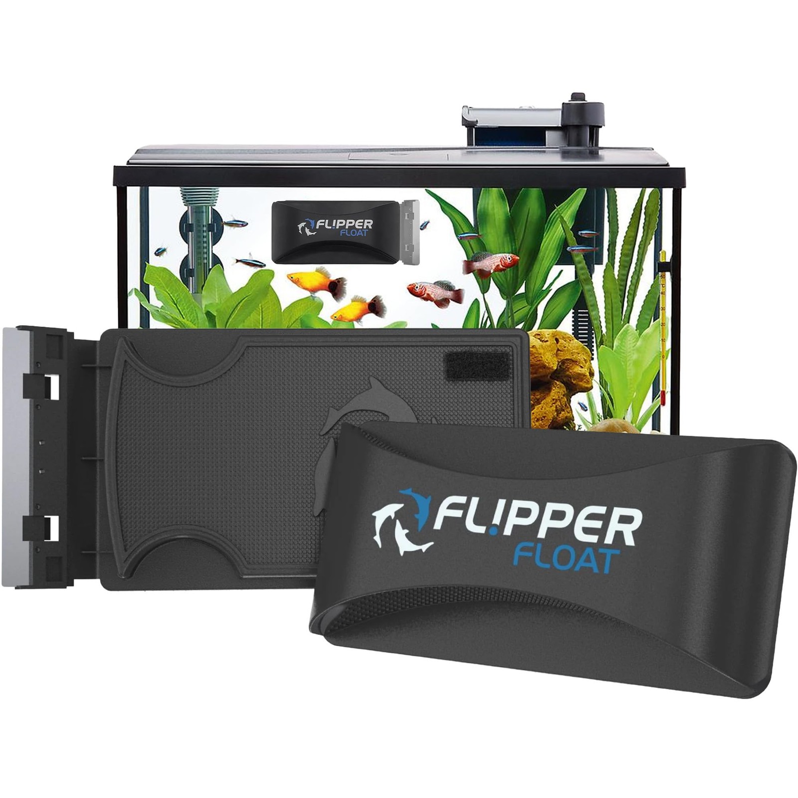 Flipper Magnetic Aquarium Glass Cleaner 2 In 1 Scrubber Scraper for Fish Tanks