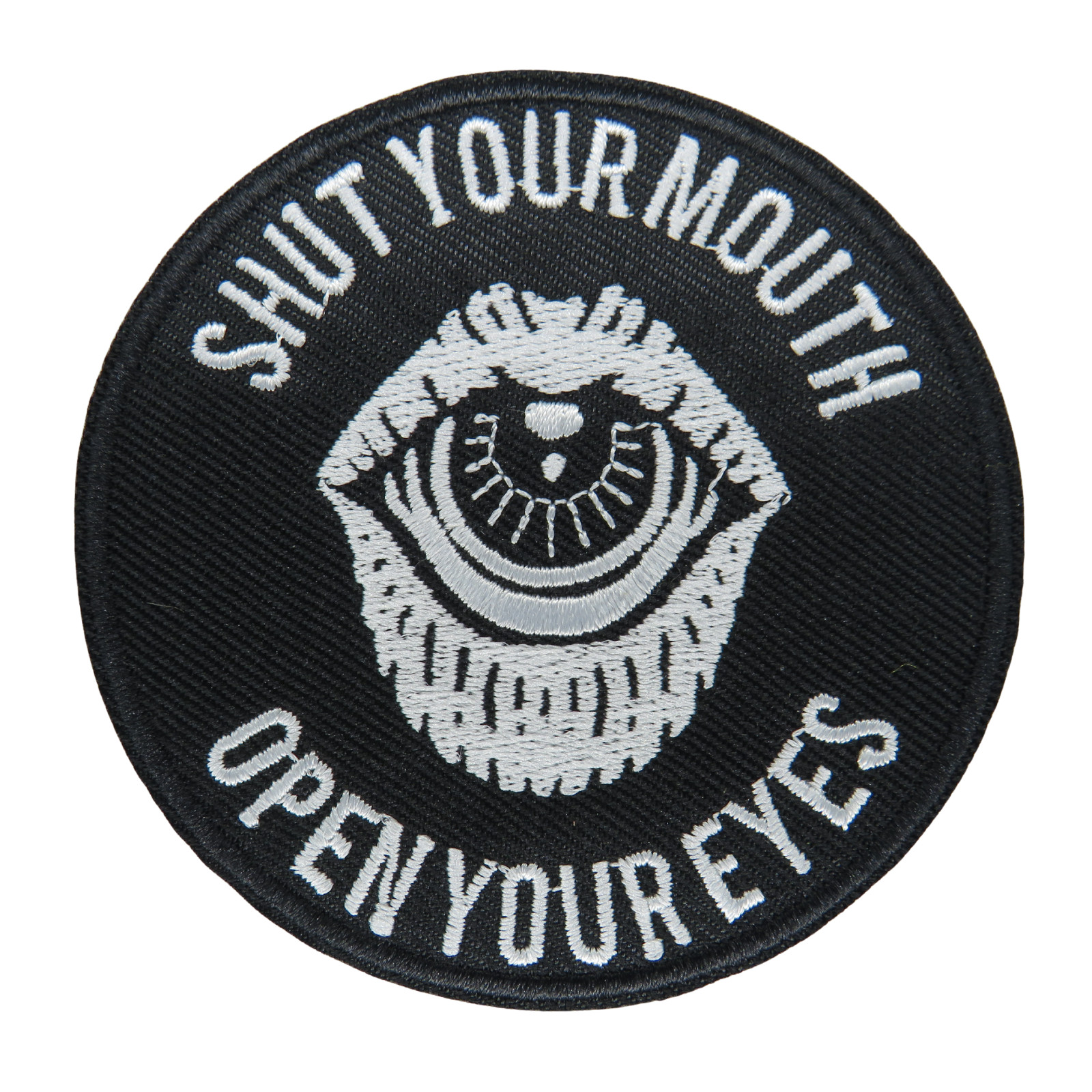 Humor saying patch iron on patch biker punk patch iron on