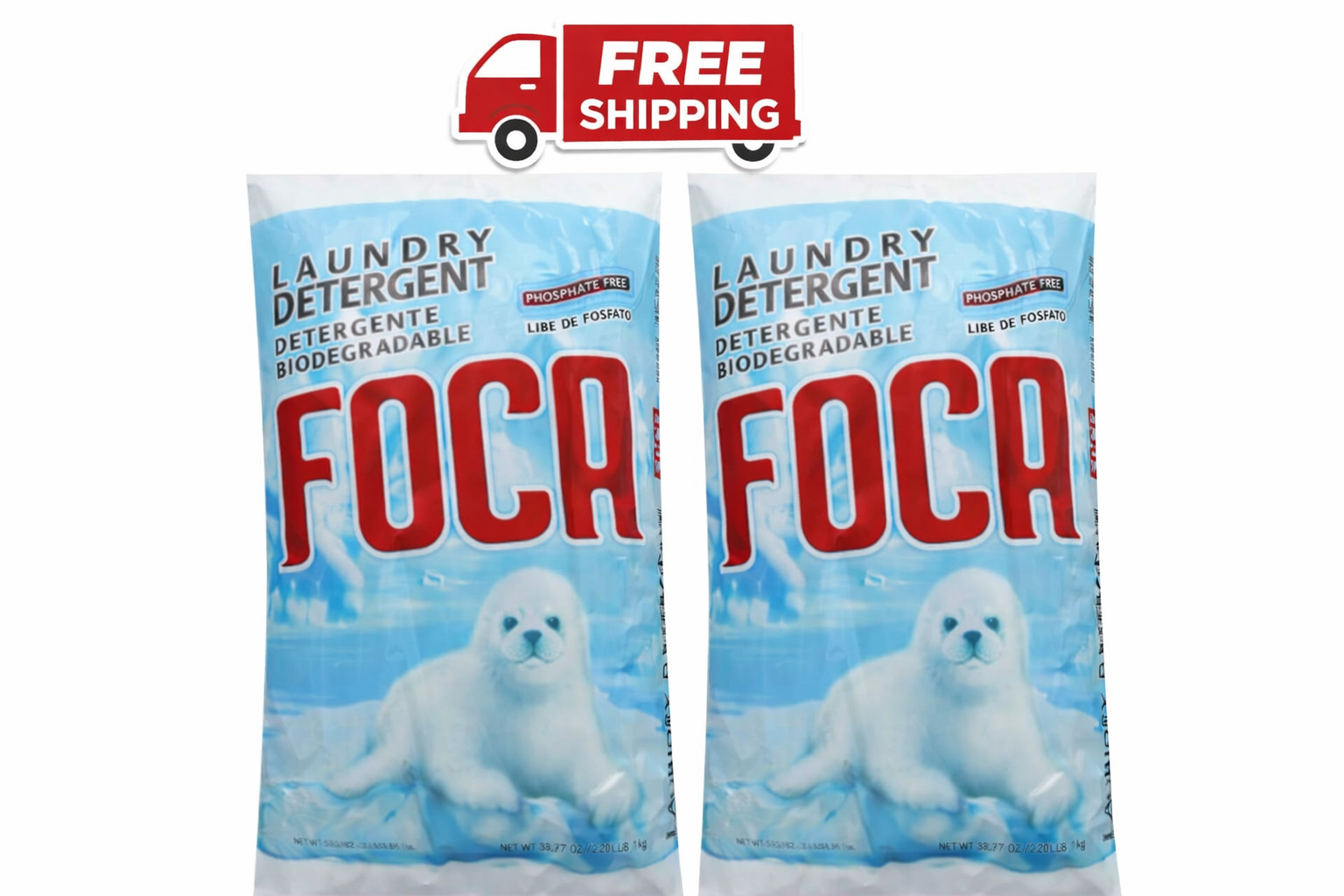 2 pack FOCA, Laundry Detergent, 35.27 Ounce(each) With Fast / Free Shipping USA.