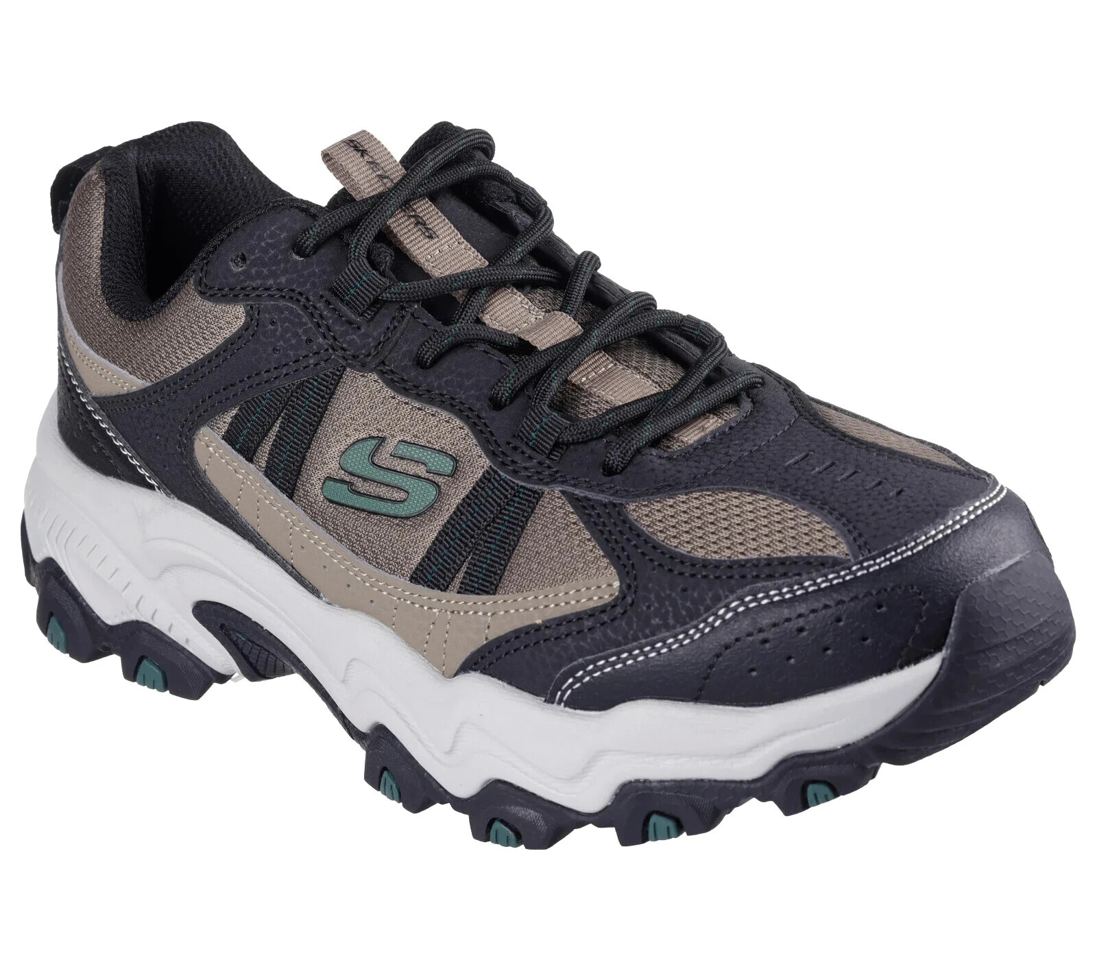 Brown Skechers Shoes Men Trail Hike Sport Comfort Mesh Memory Foam Laceup 237527