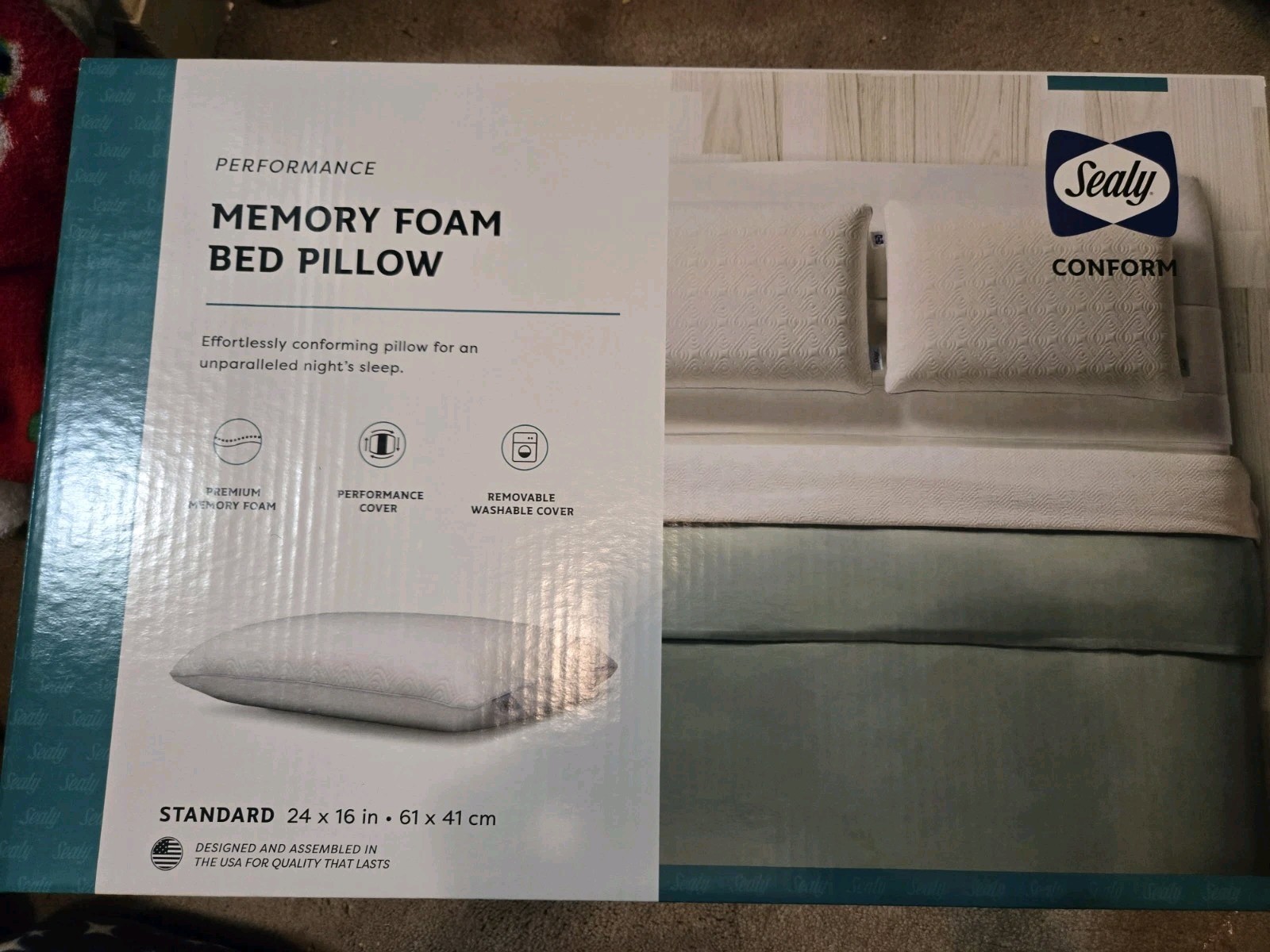 Sealy Conform Memory Foam Bed Pillow Standard